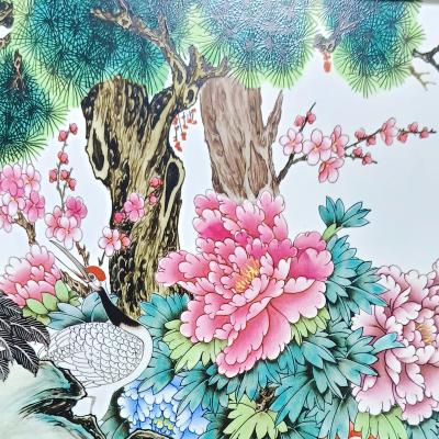 TRANH SỨ KHUNG GỖ – PHÚ QUÝ NGHÊNH XUÂN